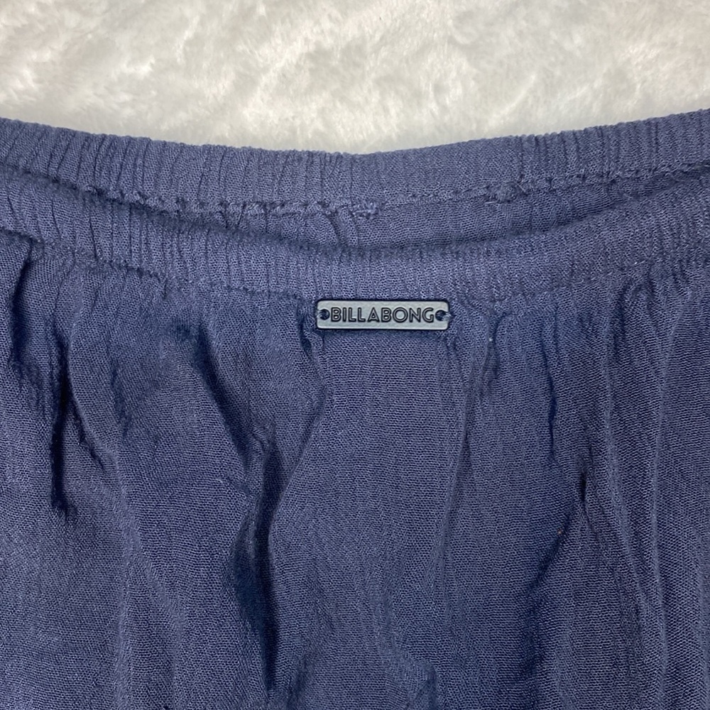 BILLABONG Light It Up Blue Floral Raglan Sleeves Crop Top Size Large - Picture 16 of 16